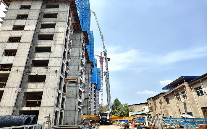 w88win优德72米泵车：助建超高层修建