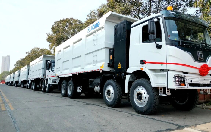 w88win优德纯电动自卸车排队出海，助力外地煤炭运输绿色转型